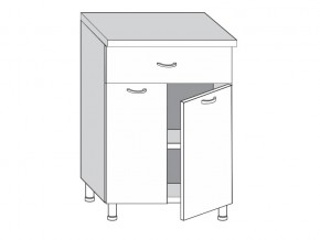 2.60.21 Шкаф-стол на 600мм с 1-м ящиком и 2-мя дверцами в Ирбите - irbit.magazinmebel.ru | фото