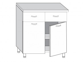 2.80.22 Шкаф-стол на 800мм с 2-я ящиками и 2-мя дверцами в Ирбите - irbit.magazinmebel.ru | фото