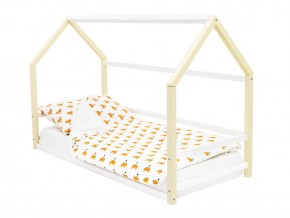 Детская кровать-домик Монтессори Svogen бежево-белый в Ирбите - irbit.magazinmebel.ru | фото - изображение 1