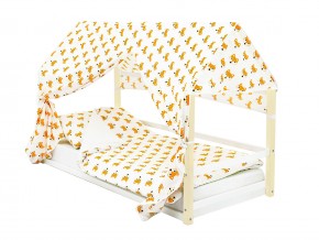 Детская кровать-домик Монтессори Svogen бежево-белый в Ирбите - irbit.magazinmebel.ru | фото - изображение 4