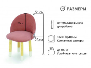 Детский мягкий стул Stumpa пудровый в Ирбите - irbit.magazinmebel.ru | фото - изображение 2