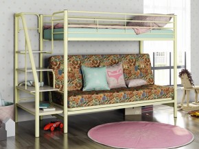 Двухъярусная кровать с диваном Мадлен 3 Слоновая кость-марки в Ирбите - irbit.magazinmebel.ru | фото - изображение 1