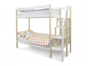 Двухъярусная кровать Svogen бежево-белый в Ирбите - irbit.magazinmebel.ru | фото