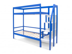 Двухъярусная кровать Svogen с ящиками и бортиком синий в Ирбите - irbit.magazinmebel.ru | фото - изображение 2
