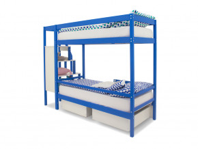 Двухъярусная кровать Svogen с ящиками и бортиком синий в Ирбите - irbit.magazinmebel.ru | фото - изображение 4