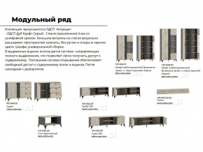 Гостиная Отис Дуб Крафт Серый/Антрацит в Ирбите - irbit.magazinmebel.ru | фото - изображение 5