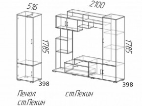 Гостиная Пекин с пеналом Ясень Шимо в Ирбите - irbit.magazinmebel.ru | фото - изображение 2