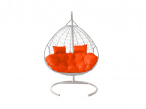 Кокон Для двоих с ротангом оранжевая подушка в Ирбите - irbit.magazinmebel.ru | фото - изображение 1