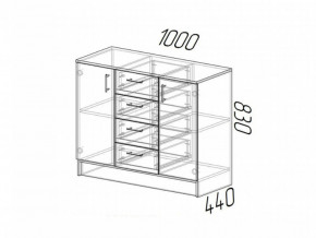 Комод К1000-2Д ЛДСП венге-лоредо в Ирбите - irbit.magazinmebel.ru | фото - изображение 2