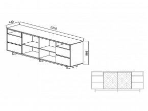 Комодино Moderno-2200 Ф2 в Ирбите - irbit.magazinmebel.ru | фото - изображение 4