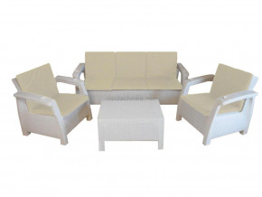 Комплект уличной мебели Yalta Premium Terrace Triple Set белый в Ирбите - irbit.magazinmebel.ru | фото