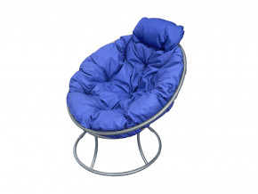 Кресло Папасан мини без ротанга синяя подушка в Ирбите - irbit.magazinmebel.ru | фото