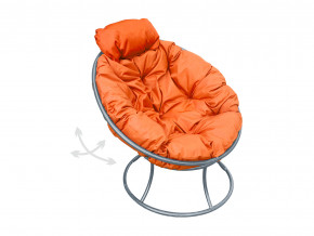Кресло Папасан мини пружинка без ротанга оранжевая подушка в Ирбите - irbit.magazinmebel.ru | фото