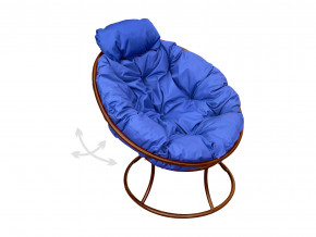 Кресло Папасан мини пружинка без ротанга синяя подушка в Ирбите - irbit.magazinmebel.ru | фото