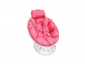 Кресло Папасан мини с ротангом розовая подушка в Ирбите - irbit.magazinmebel.ru | фото