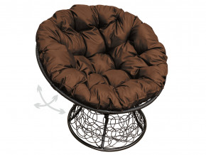 Кресло Папасан пружинка с ротангом коричневая подушка в Ирбите - irbit.magazinmebel.ru | фото - изображение 1