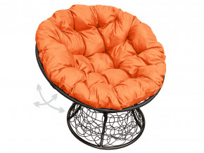 Кресло Папасан пружинка с ротангом оранжевая подушка в Ирбите - irbit.magazinmebel.ru | фото