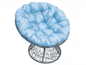 Кресло Папасан с ротангом голубая подушка в Ирбите - irbit.magazinmebel.ru | фото