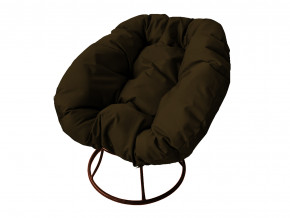 Кресло Пончик без ротанга коричневая подушка в Ирбите - irbit.magazinmebel.ru | фото