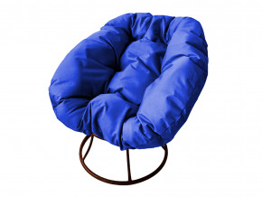 Кресло Пончик без ротанга синяя подушка в Ирбите - irbit.magazinmebel.ru | фото