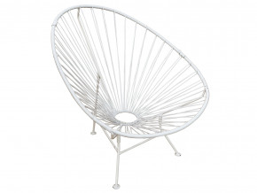 Кресло Ракушка с ротангом белый в Ирбите - irbit.magazinmebel.ru | фото - изображение 1