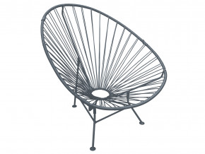 Кресло Ракушка с ротангом серый в Ирбите - irbit.magazinmebel.ru | фото