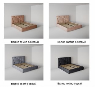Кровать Геометрия 1.6 м с ортопедическим основанием в Ирбите - irbit.magazinmebel.ru | фото - изображение 2