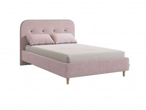 Кровать 1200 Лео велюр нежно-розовый в Ирбите - irbit.magazinmebel.ru | фото