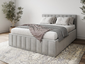 Кровать 1400 Лана серый велюр в Ирбите - irbit.magazinmebel.ru | фото