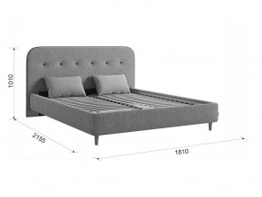 Кровать 1600 Лео велюр галька в Ирбите - irbit.magazinmebel.ru | фото - изображение 6