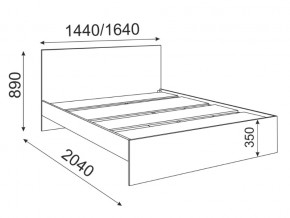 Кровать 1600 Осло модуль 4 с ящиками Дуб золото в Ирбите - irbit.magazinmebel.ru | фото - изображение 2