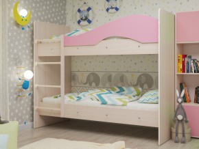 Кровать 2-х ярусная Мая на латофлексах розовая в Ирбите - irbit.magazinmebel.ru | фото - изображение 1