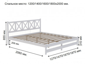 Кровать 2-х спальная Аист-8 Классика белый 1200х2000 мм в Ирбите - irbit.magazinmebel.ru | фото - изображение 2