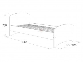 Кровать-4 одинарная 800*1900 млечный дуб в Ирбите - irbit.magazinmebel.ru | фото - изображение 2