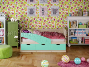 Кровать Бабочки 1600 Бирюза матовая в Ирбите - irbit.magazinmebel.ru | фото