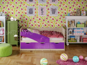 Кровать Бабочки 1600 Фиолетовый металлик в Ирбите - irbit.magazinmebel.ru | фото