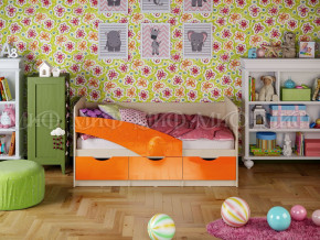 Кровать Бабочки 1800 Оранжевый металлик в Ирбите - irbit.magazinmebel.ru | фото