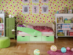 Кровать Бабочки 1800 Салатовый металлик в Ирбите - irbit.magazinmebel.ru | фото