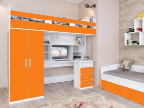 Кровать чердак Аракс винтерберг-оранжевый в Ирбите - irbit.magazinmebel.ru | фото