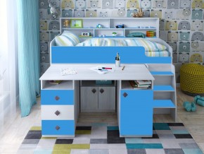 Кровать чердак Малыш-5 винтерберг-голубой в Ирбите - irbit.magazinmebel.ru | фото