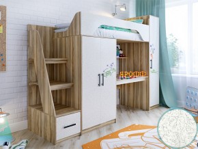 Кровать чердак Тея с пеналом с фасадом для рисования феритейл в Ирбите - irbit.magazinmebel.ru | фото