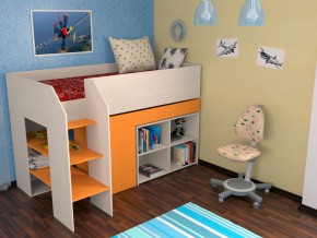 Кровать чердак Теремок 2 Оранжевый в Ирбите - irbit.magazinmebel.ru | фото