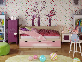 Кровать Дельфин-1 1600 Розовый металлик в Ирбите - irbit.magazinmebel.ru | фото