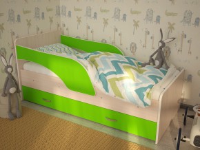 Кровать детская Максимка млечный дуб-лайм в Ирбите - irbit.magazinmebel.ru | фото