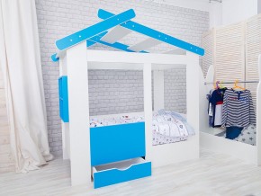 Кровать детская Теремок с ящиком лазурь в Ирбите - irbit.magazinmebel.ru | фото