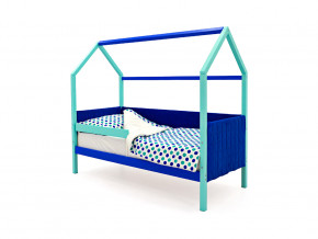 Кровать-домик мягкий Svogen с бортиком мятно-синий в Ирбите - irbit.magazinmebel.ru | фото - изображение 1