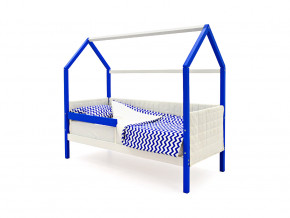 Кровать-домик мягкий Svogen с бортиком сине-белый в Ирбите - irbit.magazinmebel.ru | фото - изображение 1