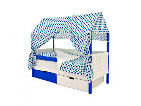 Кровать-домик мягкий Svogen с ящиками и бортиком сине-белый в Ирбите - irbit.magazinmebel.ru | фото - изображение 3