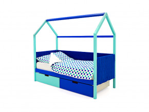 Кровать-домик мягкий Svogen с ящиками мятно-синий в Ирбите - irbit.magazinmebel.ru | фото