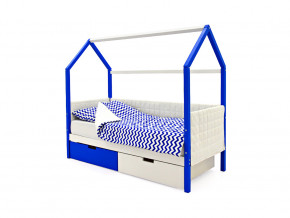 Кровать-домик мягкий Svogen с ящиками сине-белый в Ирбите - irbit.magazinmebel.ru | фото